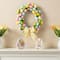 Glitzhome® 18" Easter Egg Shaped Eggs Wreath